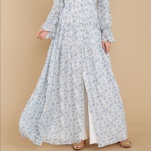 Red dress boutique afternoon calm Light blue dress